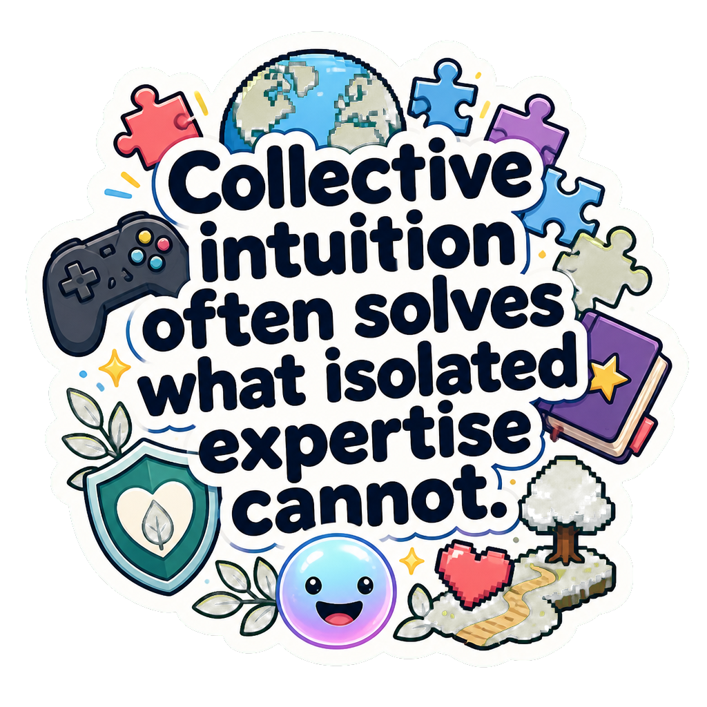 Collective intuition often solves what isolated expertise cannot.