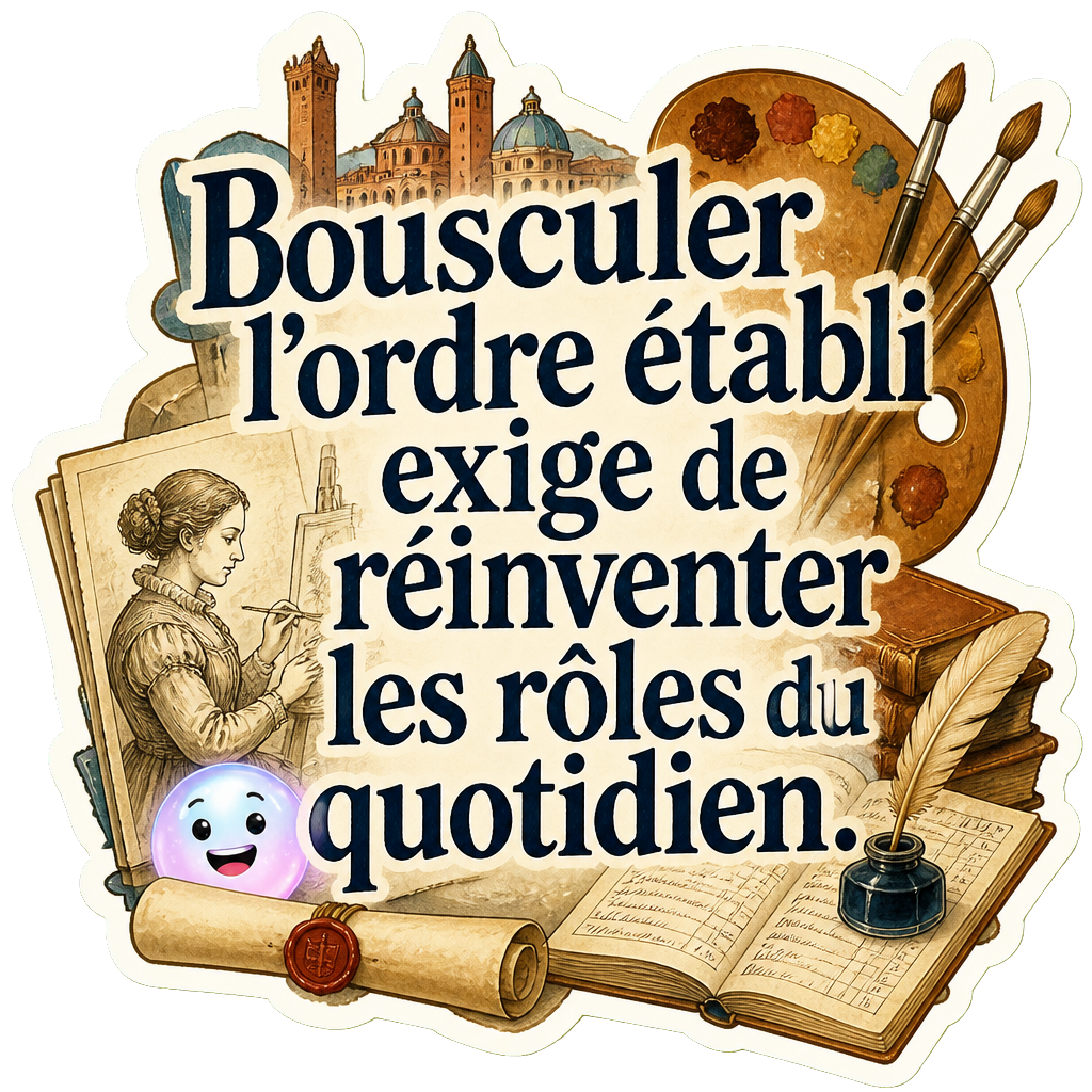 Bousculer l'ordre établi exige de réinventer les rôles du quotidien.