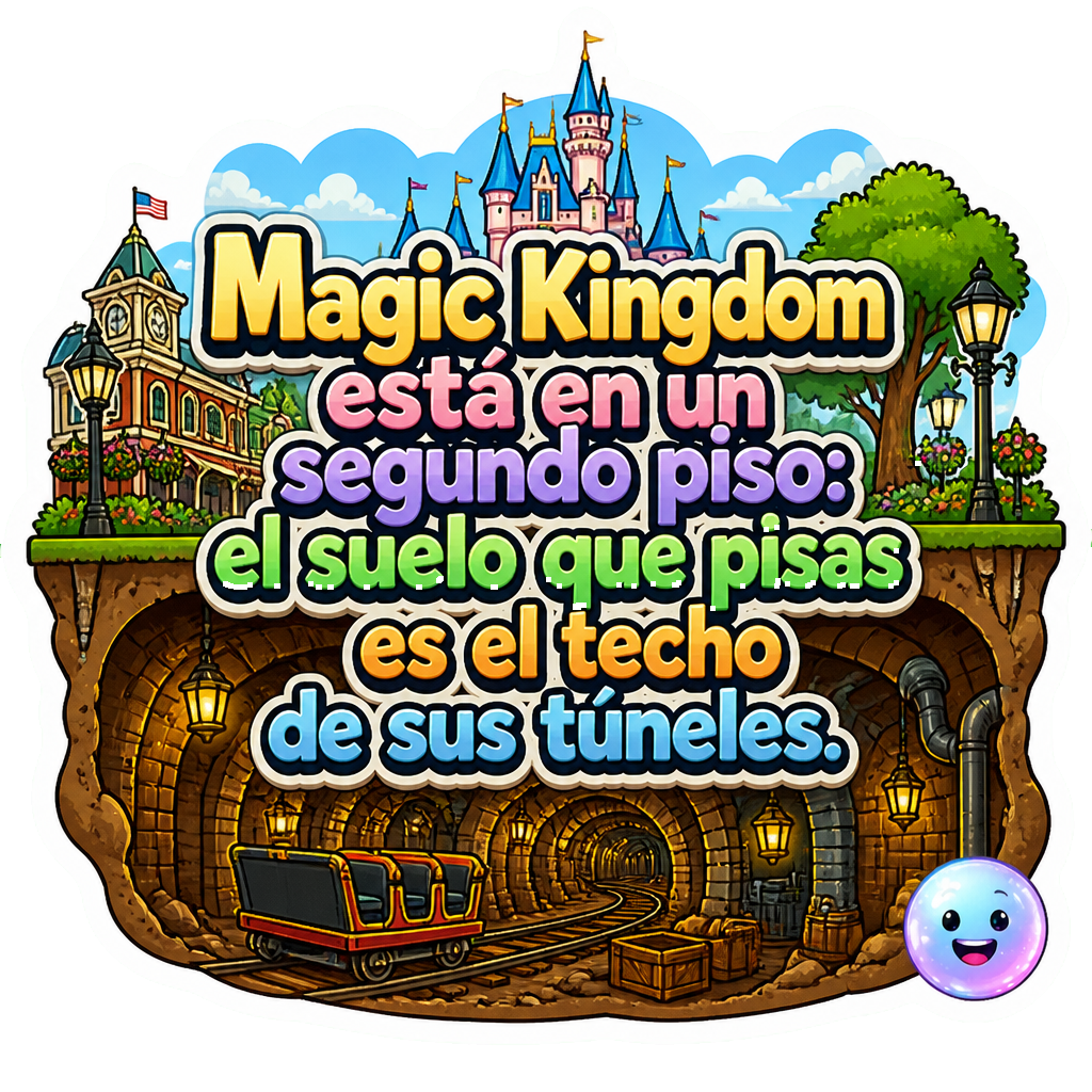 Magic Kingdom está en un segundo piso: el suelo que pisas es el techo de sus túneles.