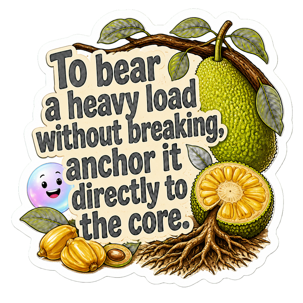 To bear a heavy load without breaking, anchor it directly to the core.