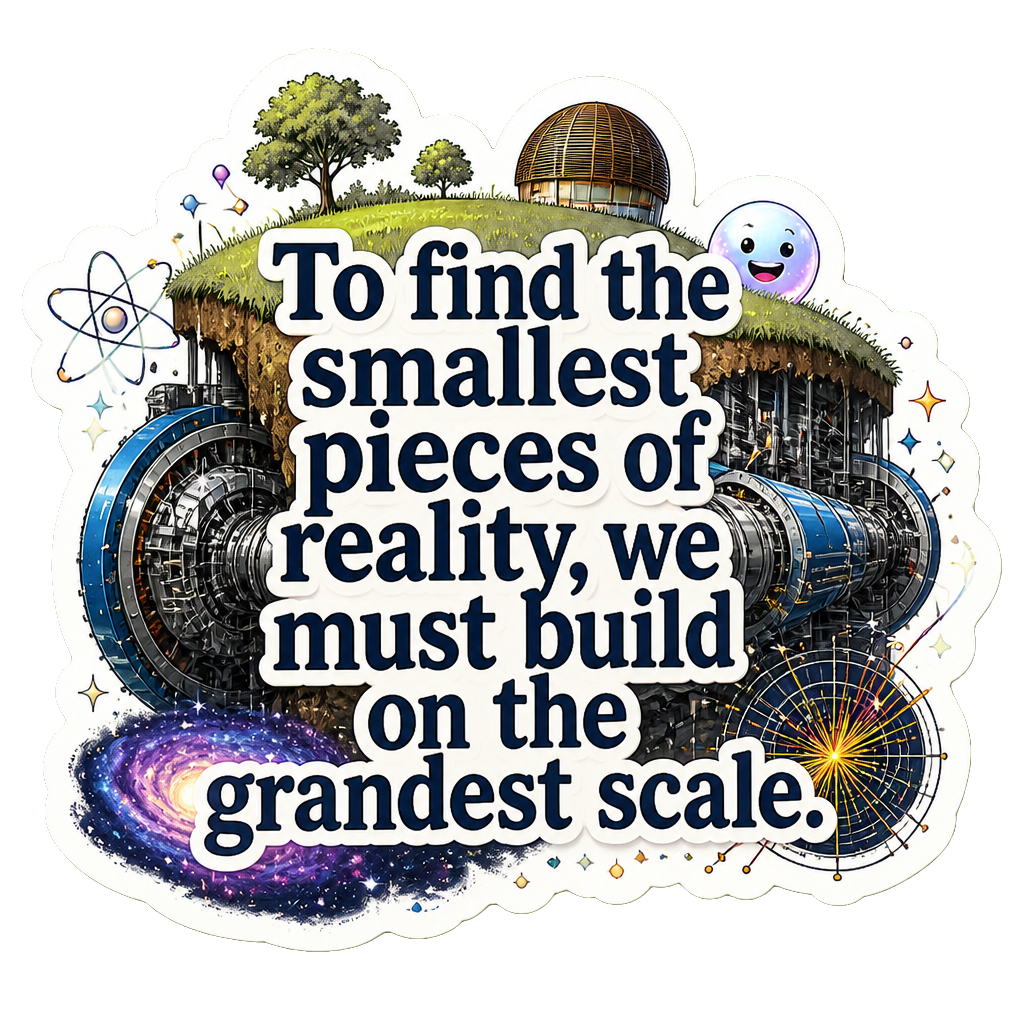 To find the smallest pieces of reality, we must build on the grandest scale.