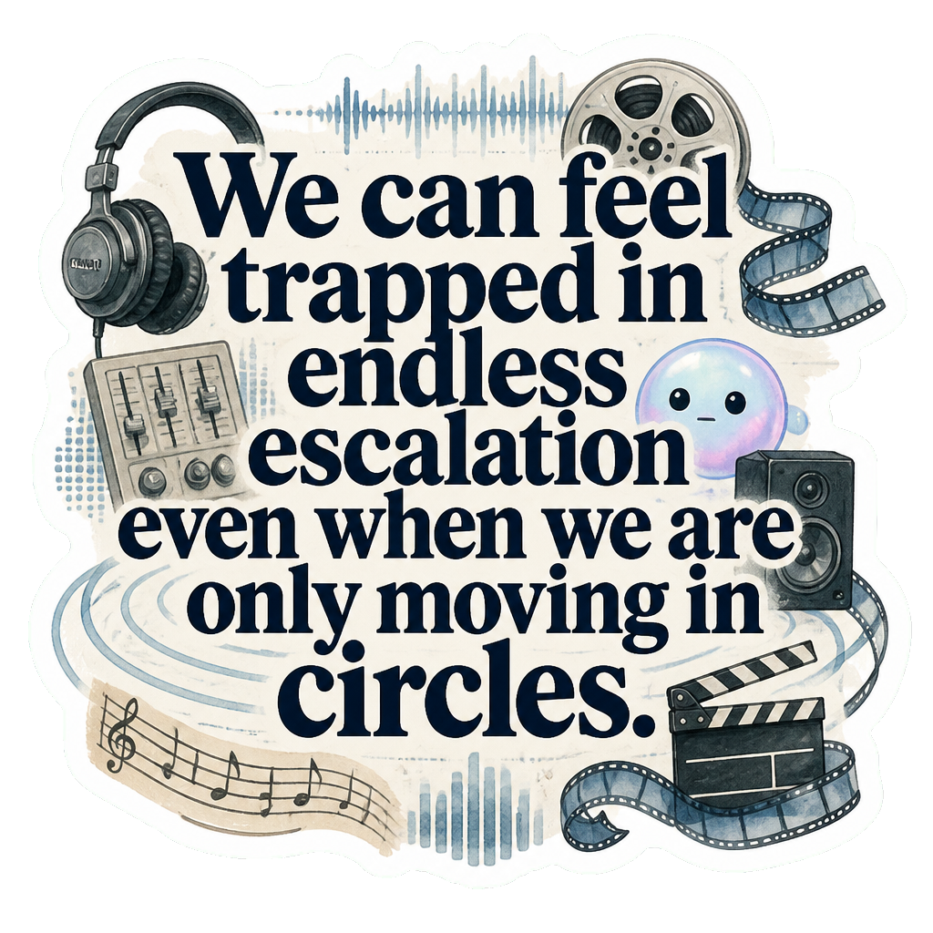 We can feel trapped in endless escalation even when we are only moving in circles.