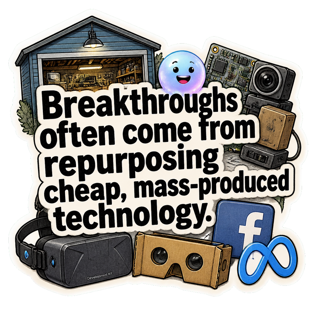 Breakthroughs often come from repurposing cheap, mass-produced technology.