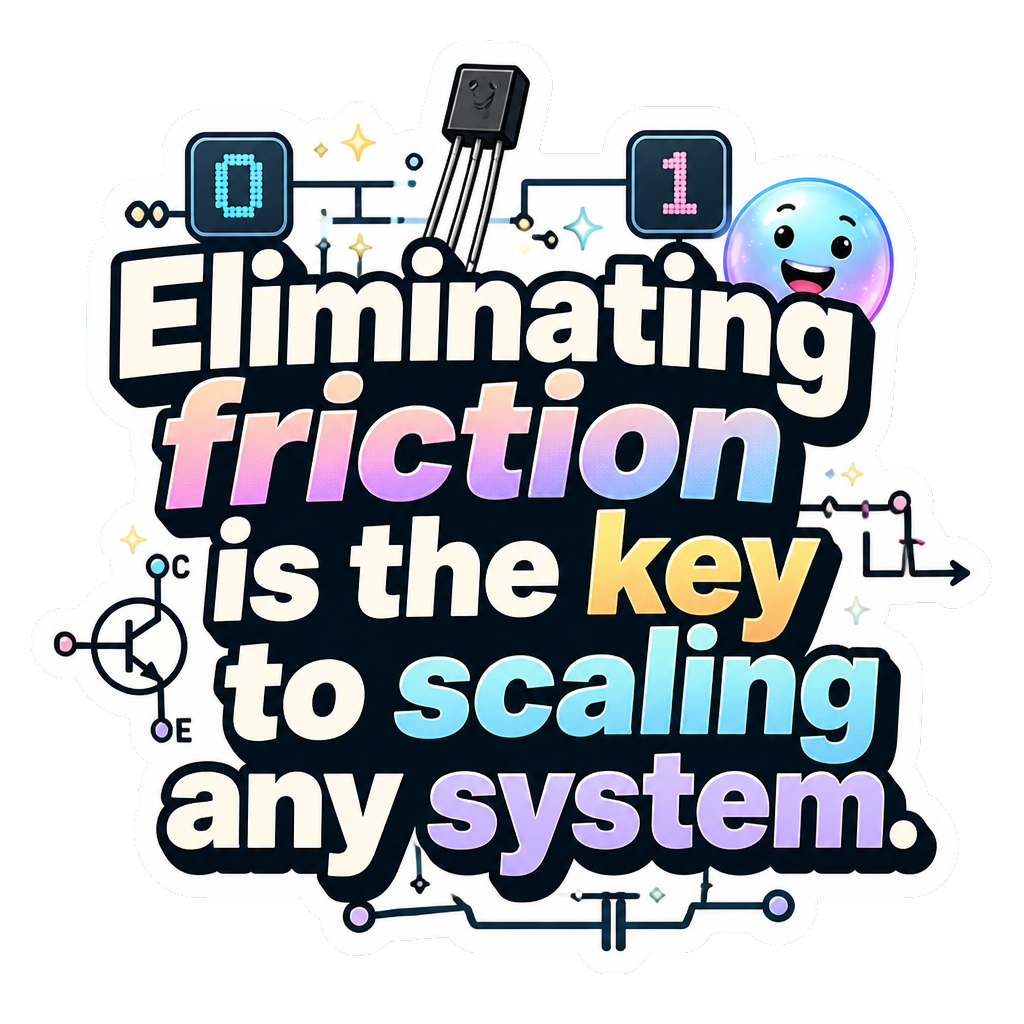 Eliminating friction is the key to scaling any system.