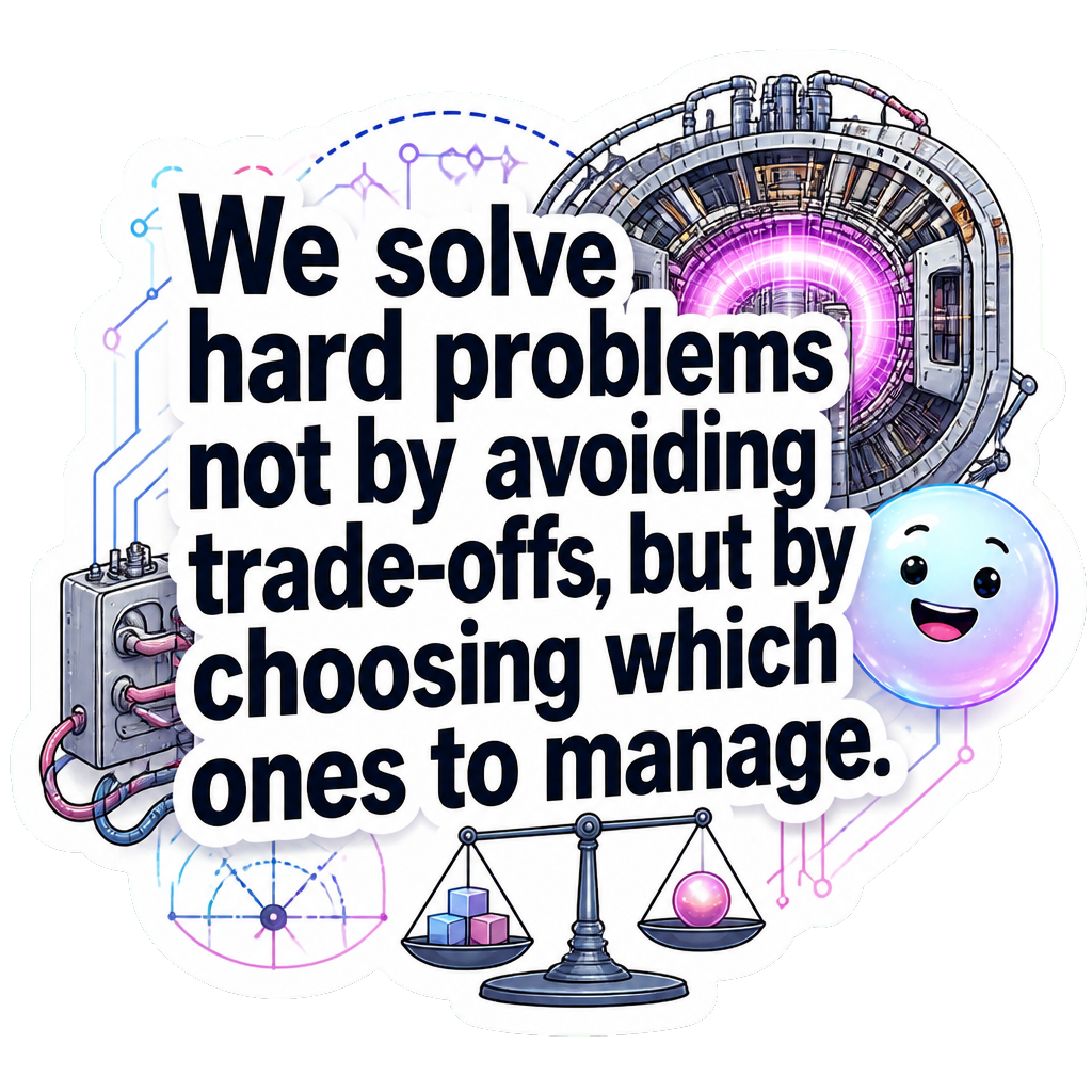 We solve hard problems not by avoiding trade-offs, but by choosing which ones to manage.