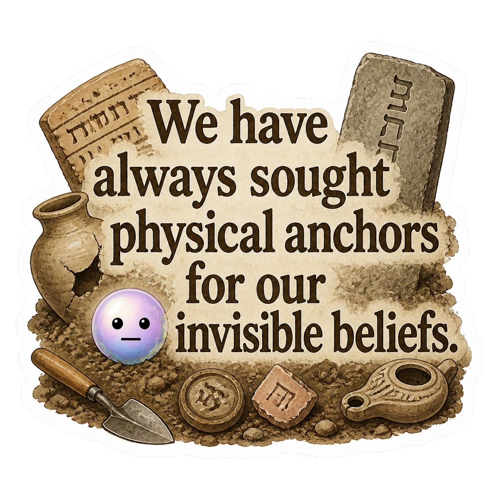 We have always sought physical anchors for our invisible beliefs.
