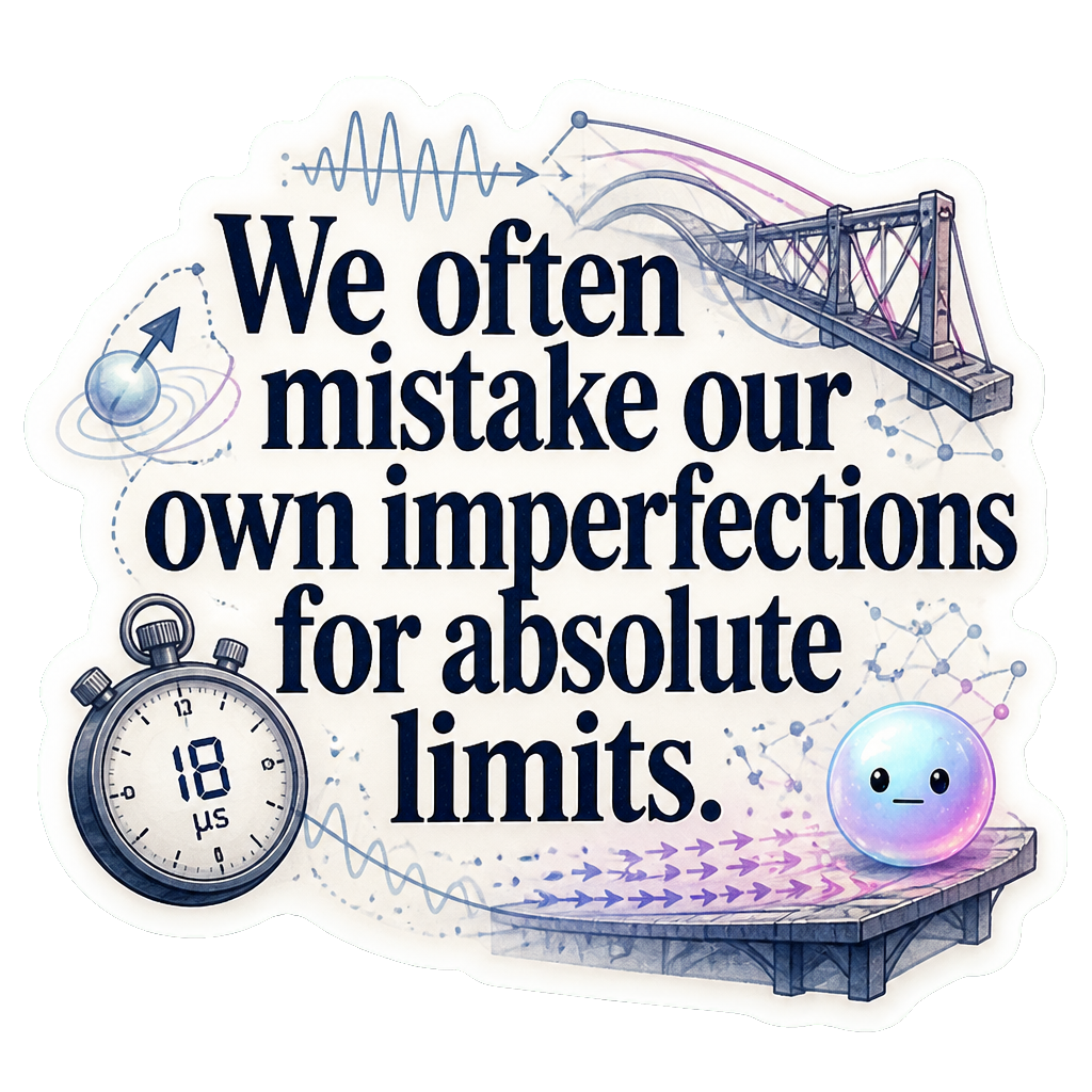 We often mistake our own imperfections for absolute limits.