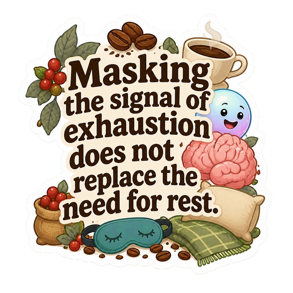 Masking the signal of exhaustion does not replace the need for rest.
