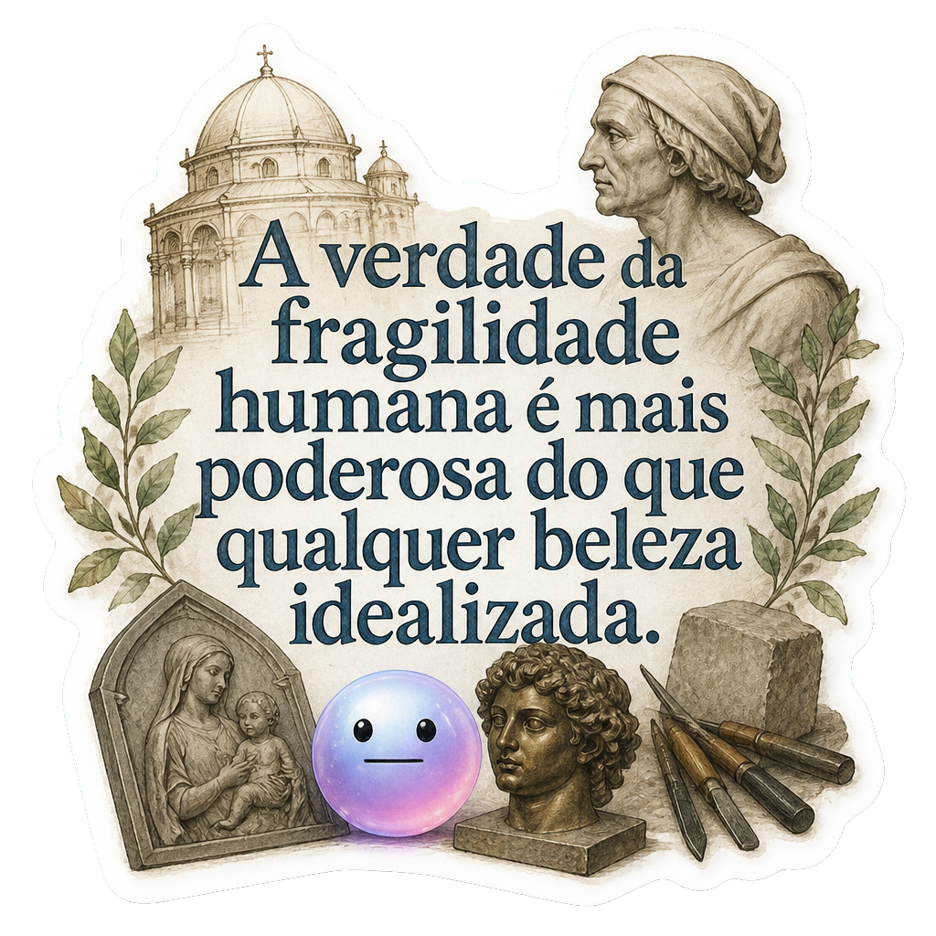 A verdade da fragilidade humana é mais poderosa do que qualquer beleza idealizada.