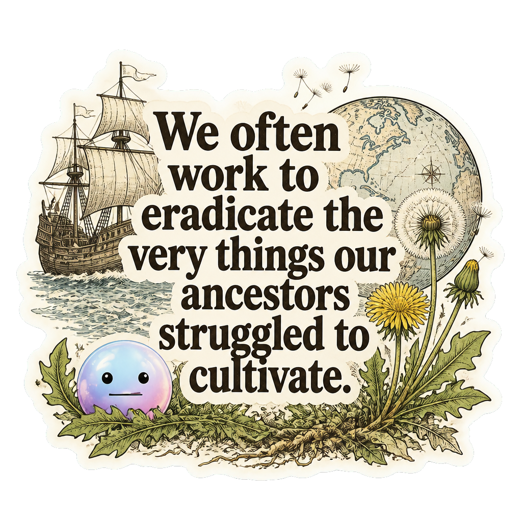 We often work to eradicate the very things our ancestors struggled to cultivate.
