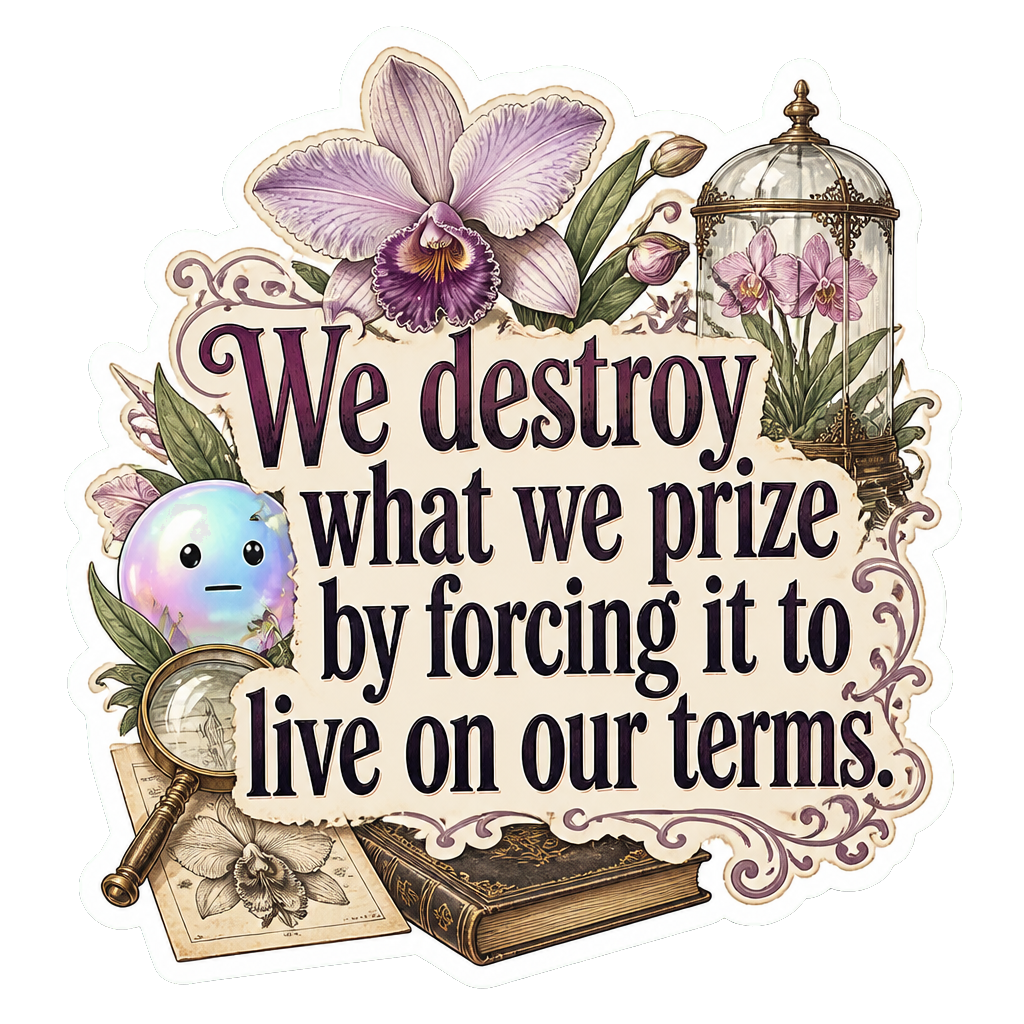 We destroy what we prize by forcing it to live on our terms.