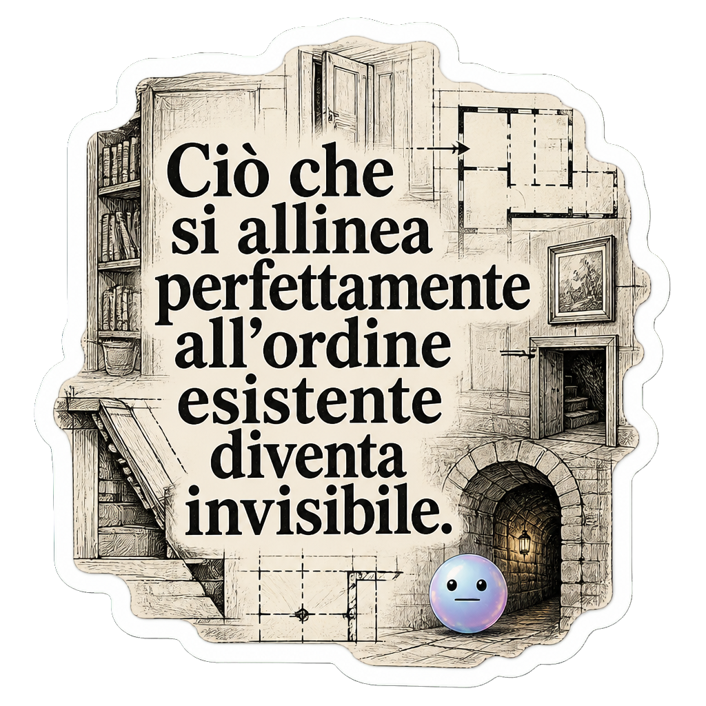 Ciò che si allinea perfettamente all'ordine esistente diventa invisibile.
