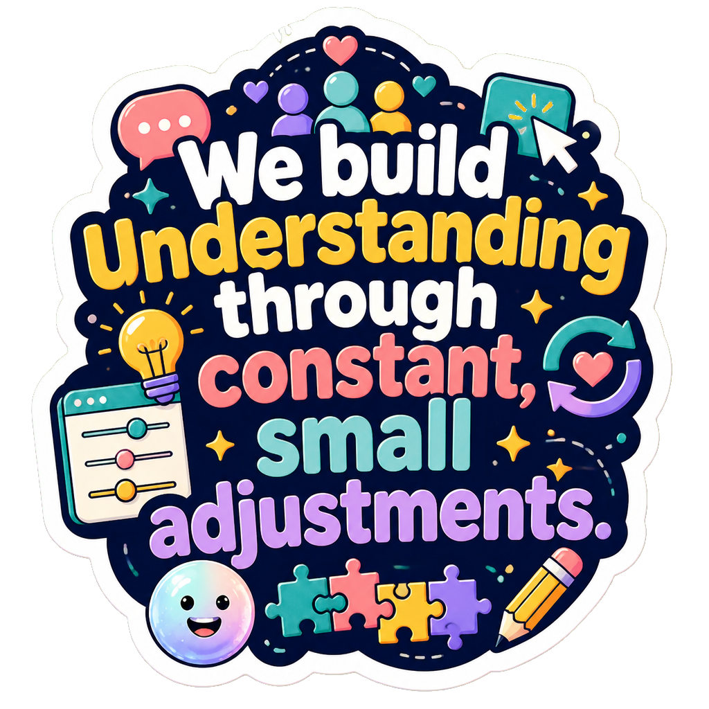 We build understanding through constant, small adjustments.