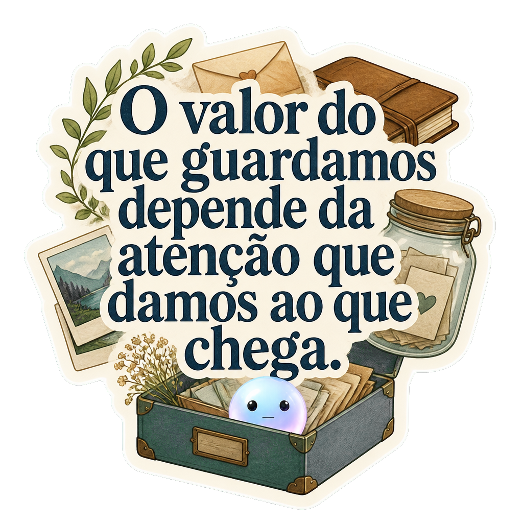 O valor do que guardamos depende da atenção que damos ao que chega.