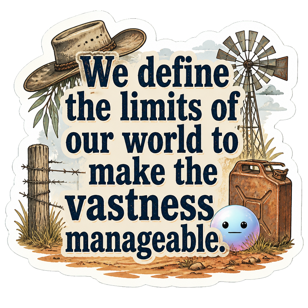 We define the limits of our world to make the vastness manageable.