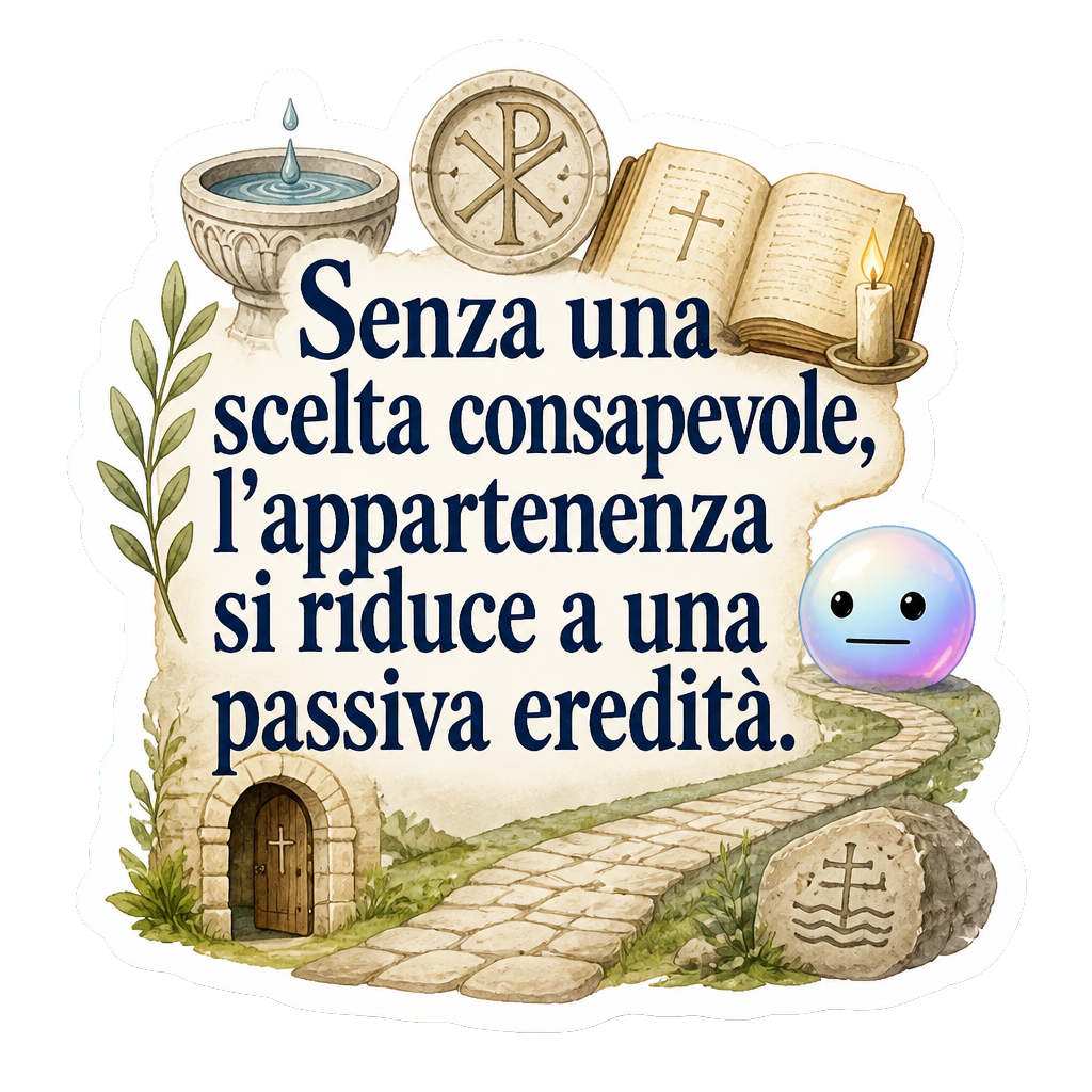 Senza una scelta consapevole, l'appartenenza si riduce a una passiva eredità.