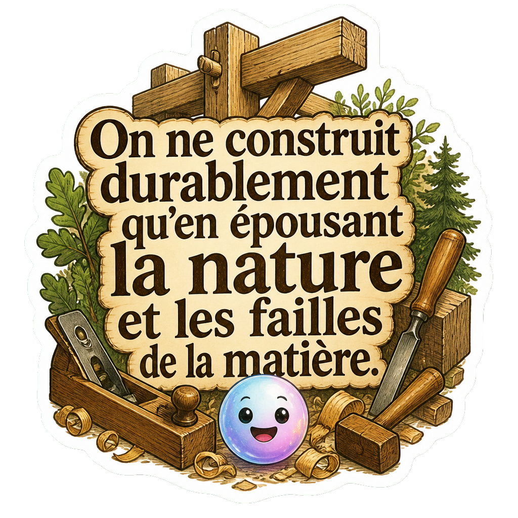 On ne construit durablement qu'en épousant la nature et les failles de la matière.