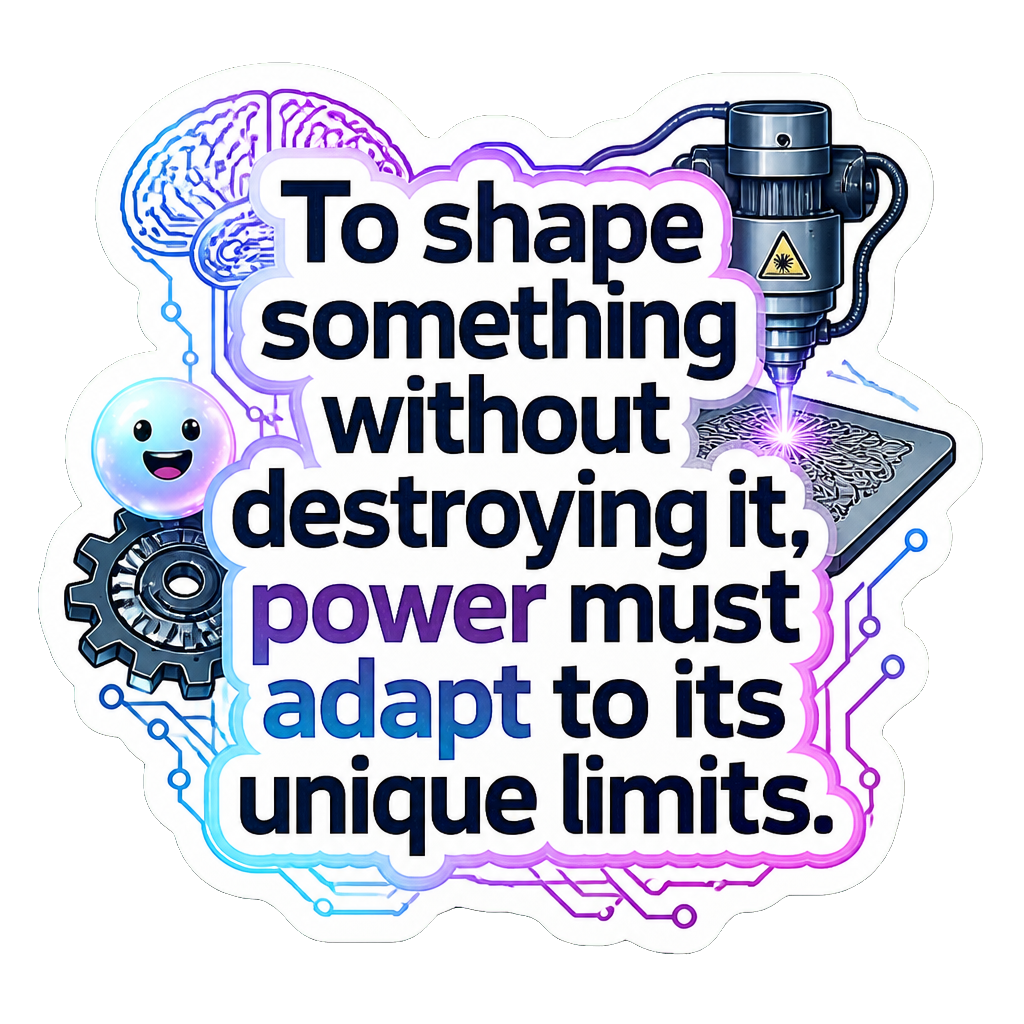 To shape something without destroying it, power must adapt to its unique limits.