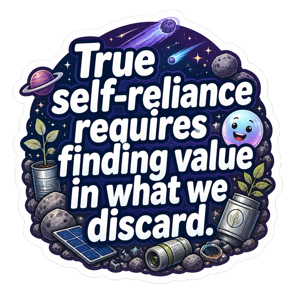 True self-reliance requires finding value in what we discard.