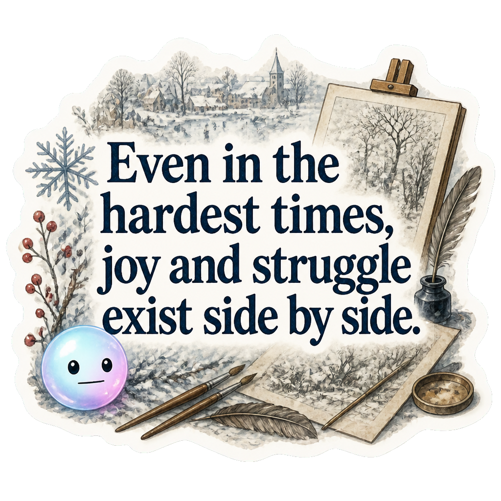 Even in the hardest times, joy and struggle exist side by side.