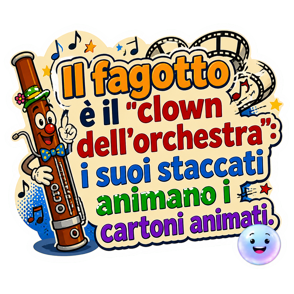 Il fagotto è il "clown dell'orchestra": i suoi staccati animano i cartoni animati.