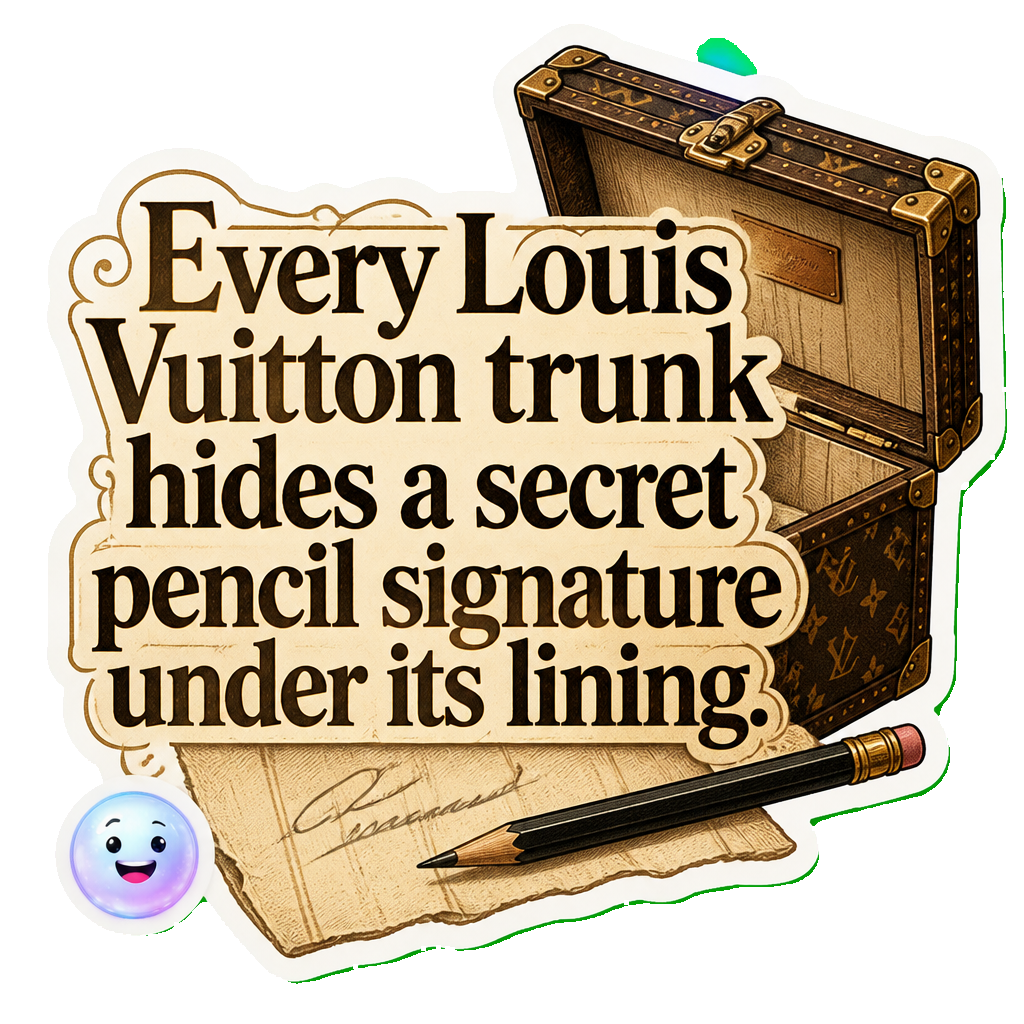 Every Louis Vuitton trunk hides a secret pencil signature under its lining.