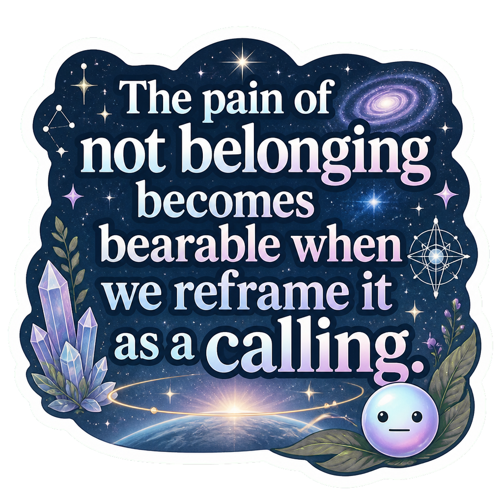 The pain of not belonging becomes bearable when we reframe it as a calling.