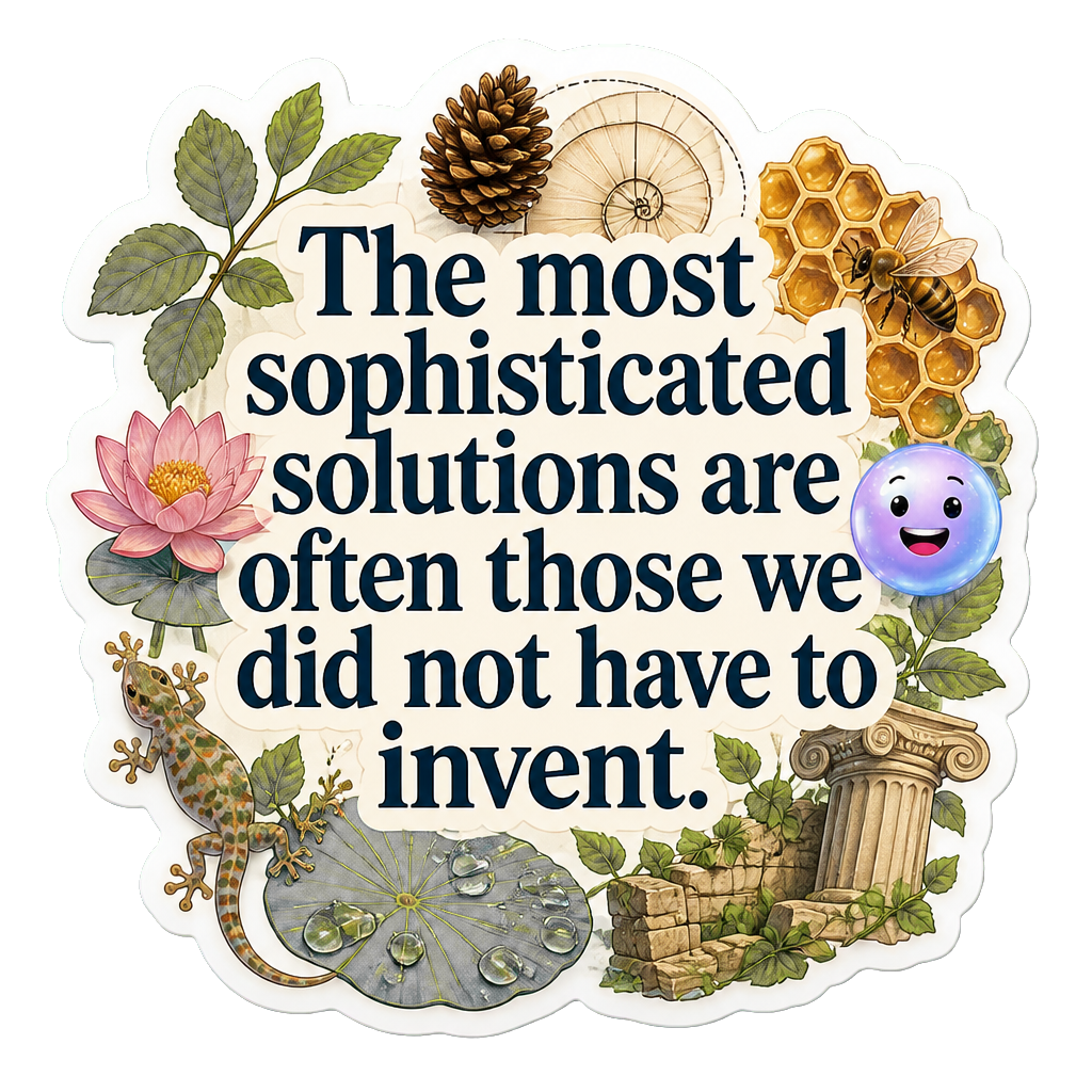 The most sophisticated solutions are often those we did not have to invent.