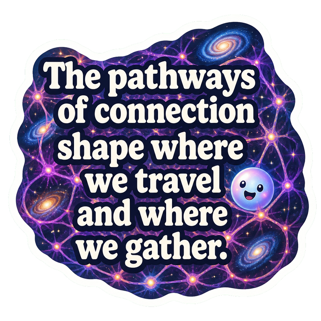 The pathways of connection shape where we travel and where we gather.