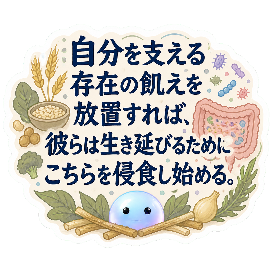自分を支える存在の飢えを放置すれば、彼らは生き延びるためにこちらを侵食し始める。