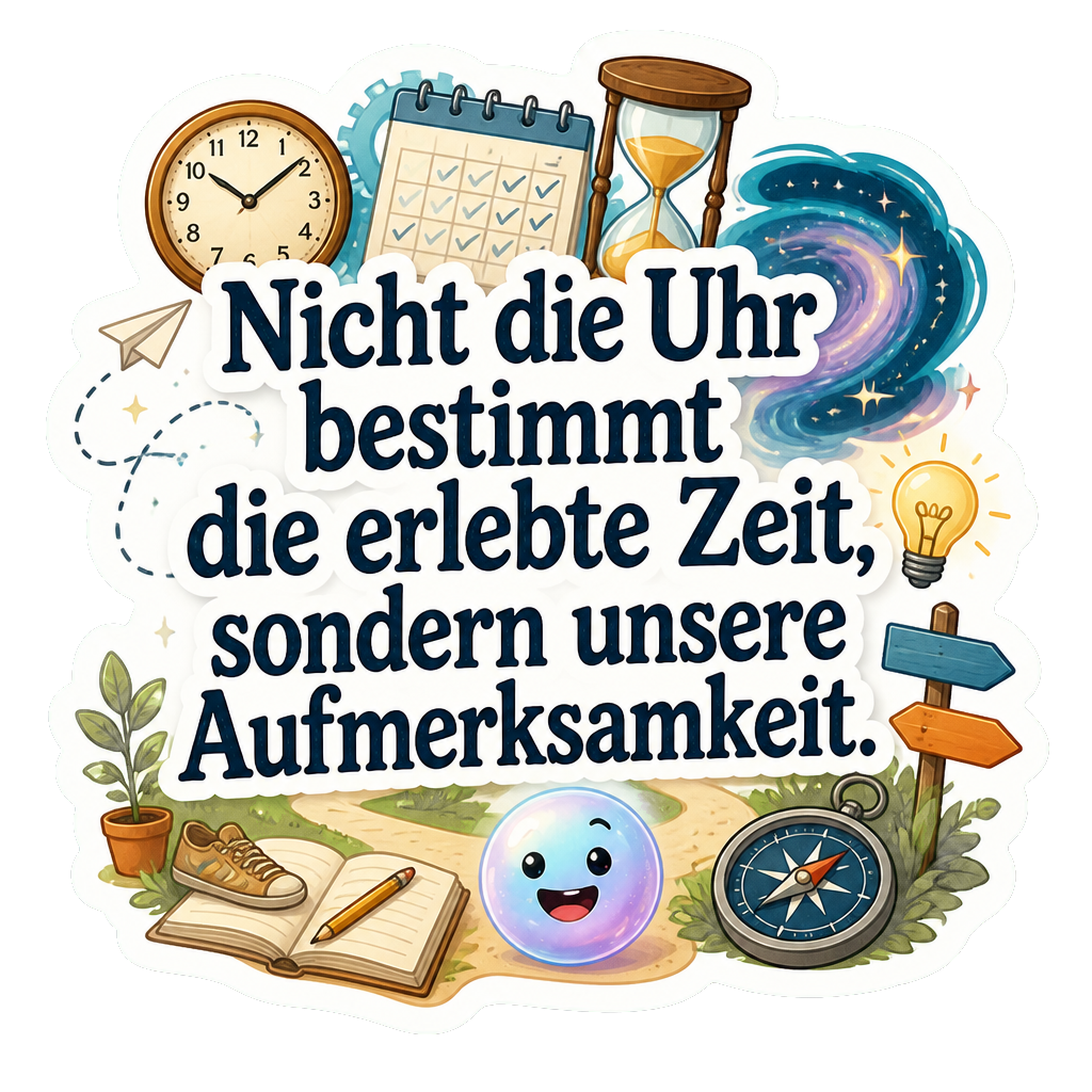 Nicht die Uhr bestimmt die erlebte Zeit, sondern unsere Aufmerksamkeit.