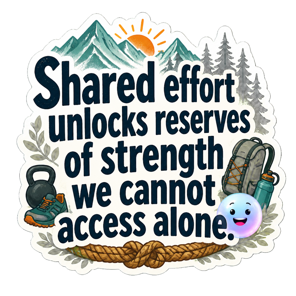 Shared effort unlocks reserves of strength we cannot access alone.