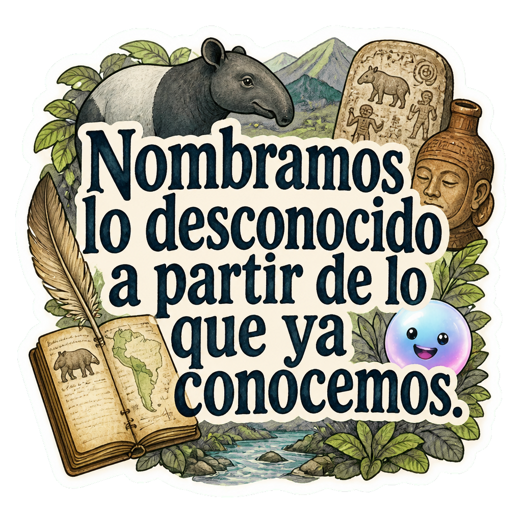 Nombramos lo desconocido a partir de lo que ya conocemos.