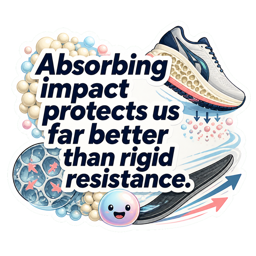 Absorbing impact protects us far better than rigid resistance.