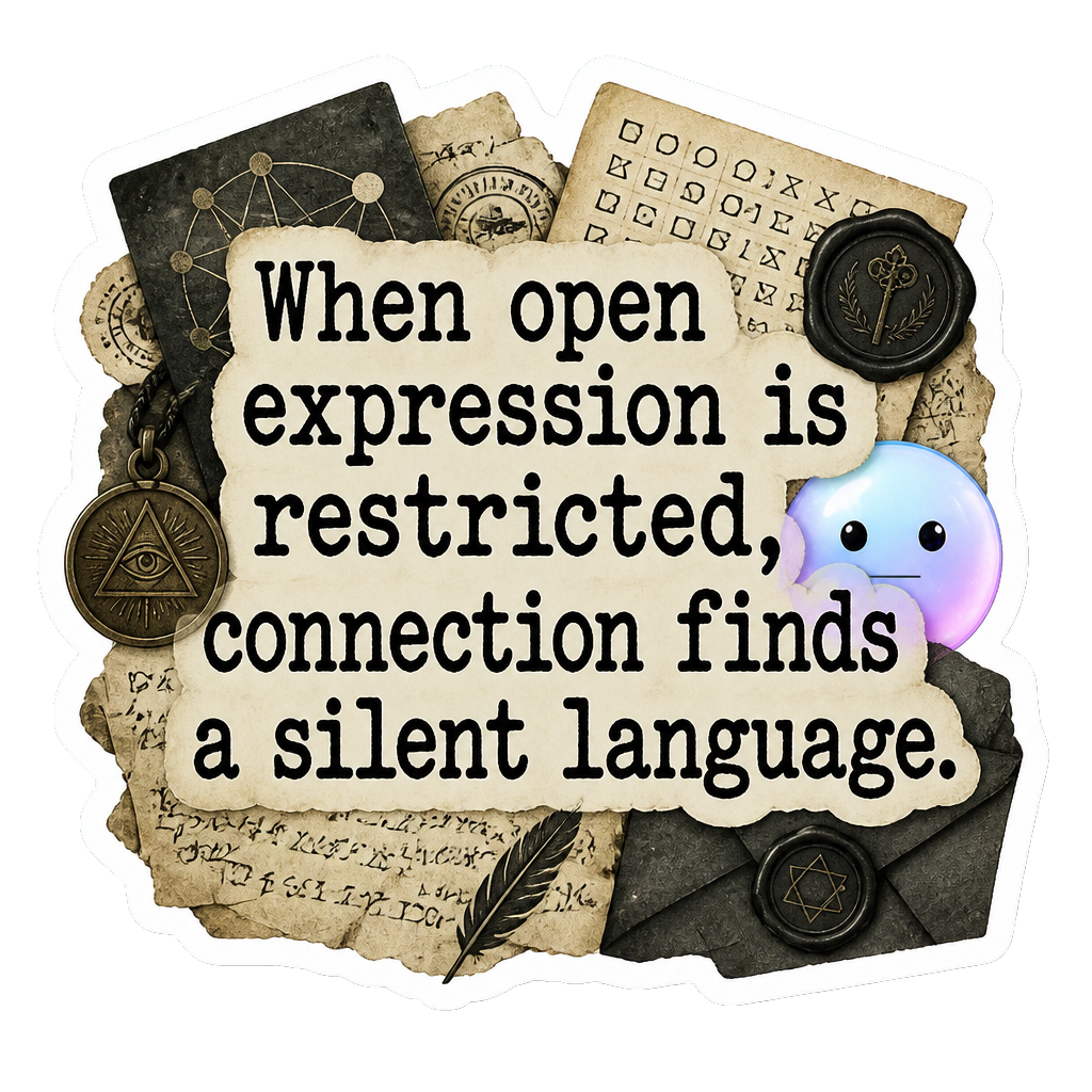 When open expression is restricted, connection finds a silent language.