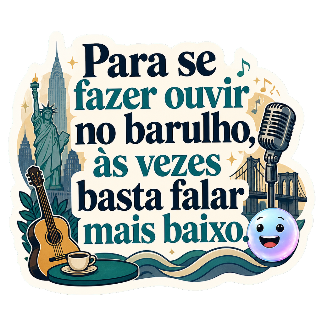 Para se fazer ouvir no barulho, às vezes basta falar mais baixo.