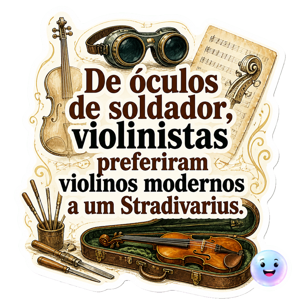 De óculos de soldador, violinistas preferiram violinos modernos a um Stradivarius.