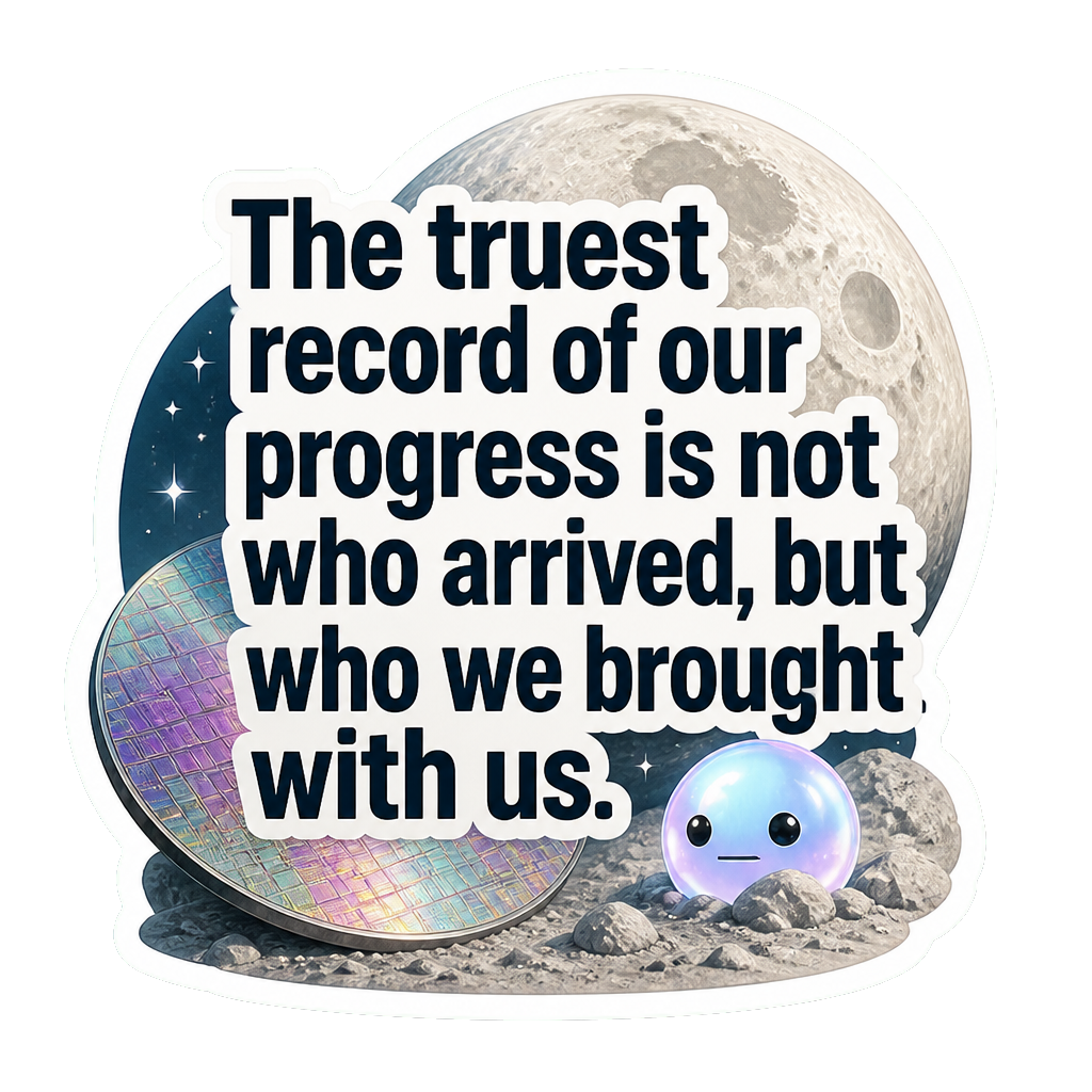 The truest record of our progress is not who arrived, but who we brought with us.