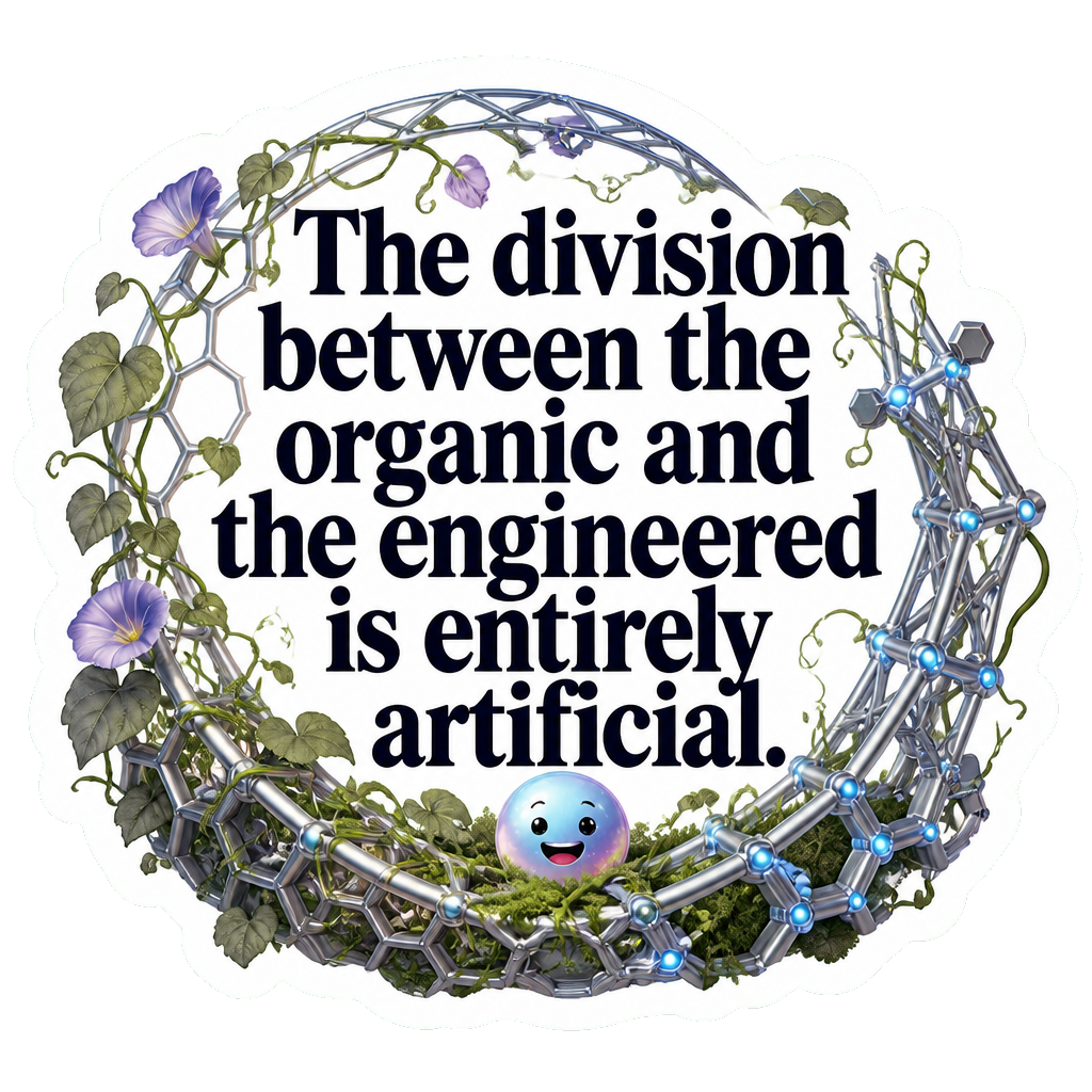 The division between the organic and the engineered is entirely artificial.