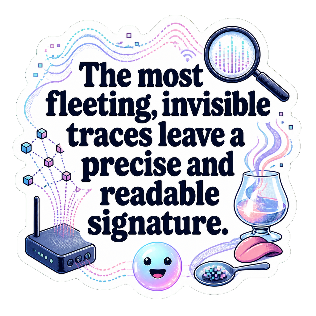 The most fleeting, invisible traces leave a precise and readable signature.