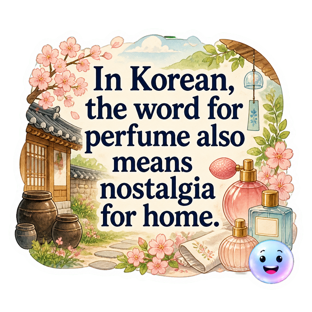 In Korean, the word for perfume also means nostalgia for home.
