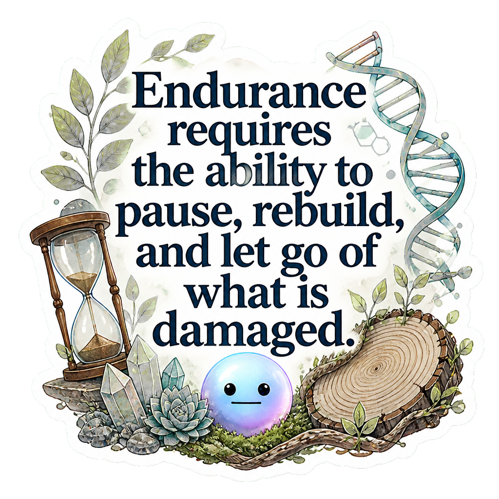 Endurance requires the ability to pause, rebuild, and let go of what is damaged.