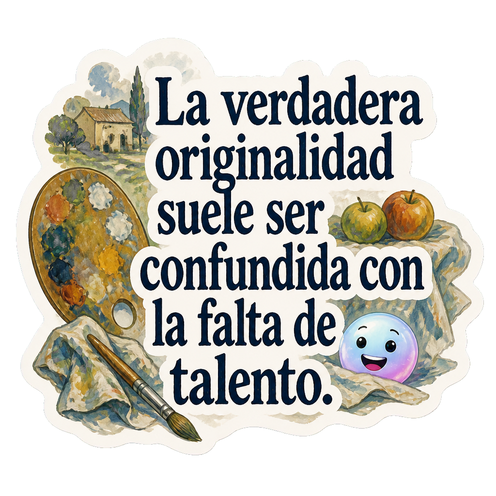 La verdadera originalidad suele ser confundida con la falta de talento.