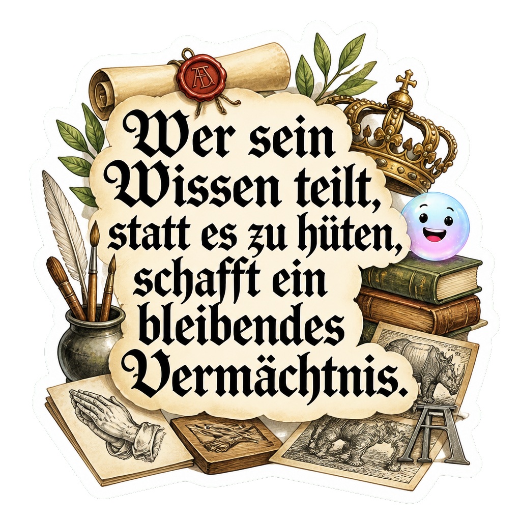 Wer sein Wissen teilt, statt es zu hüten, schafft ein bleibendes Vermächtnis.