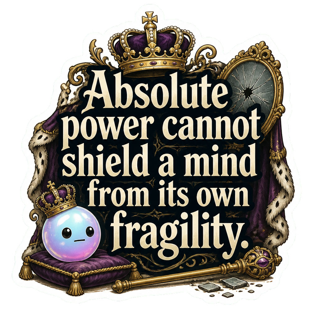 Absolute power cannot shield a mind from its own fragility.