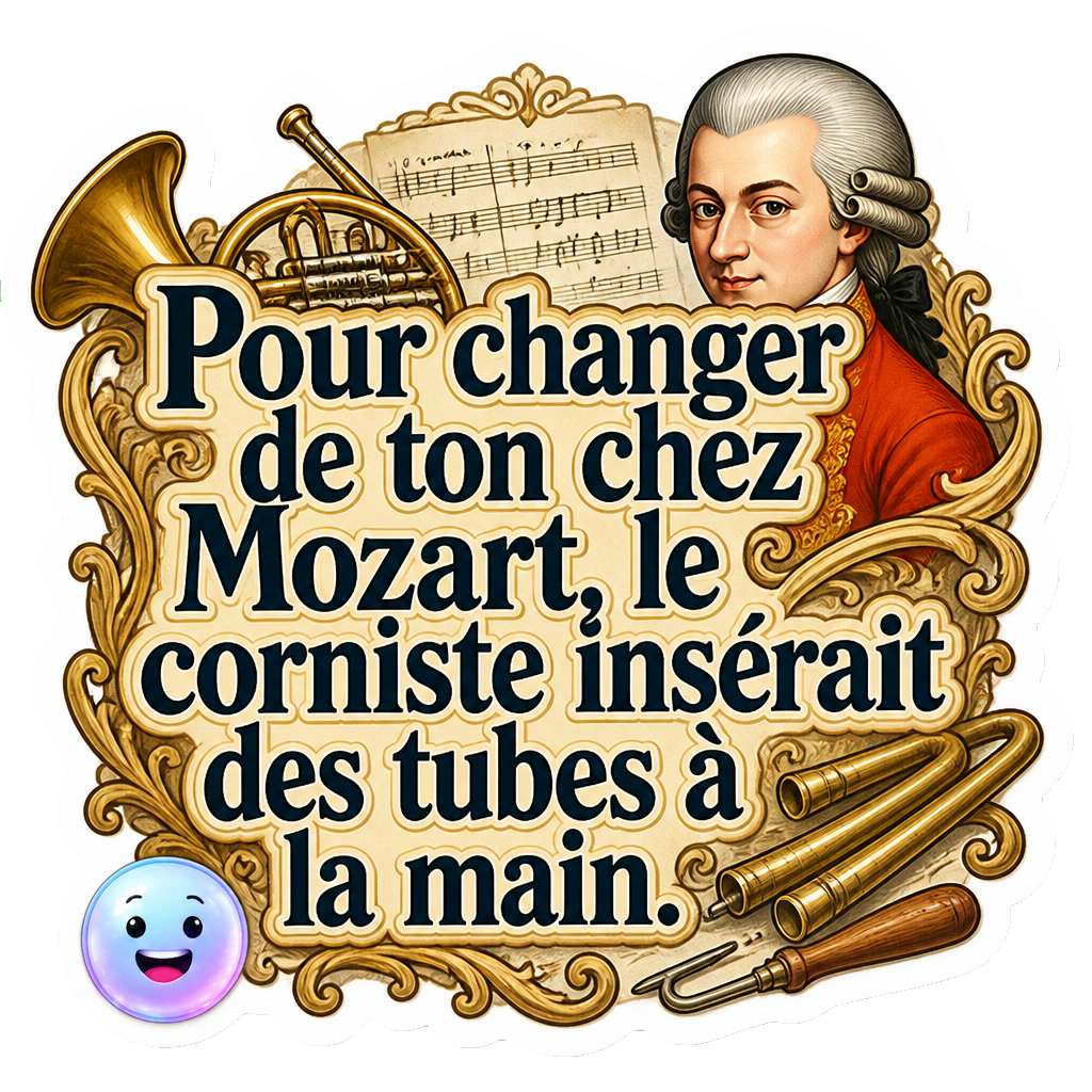 Pour changer de ton chez Mozart, le corniste insérait des tubes à la main.