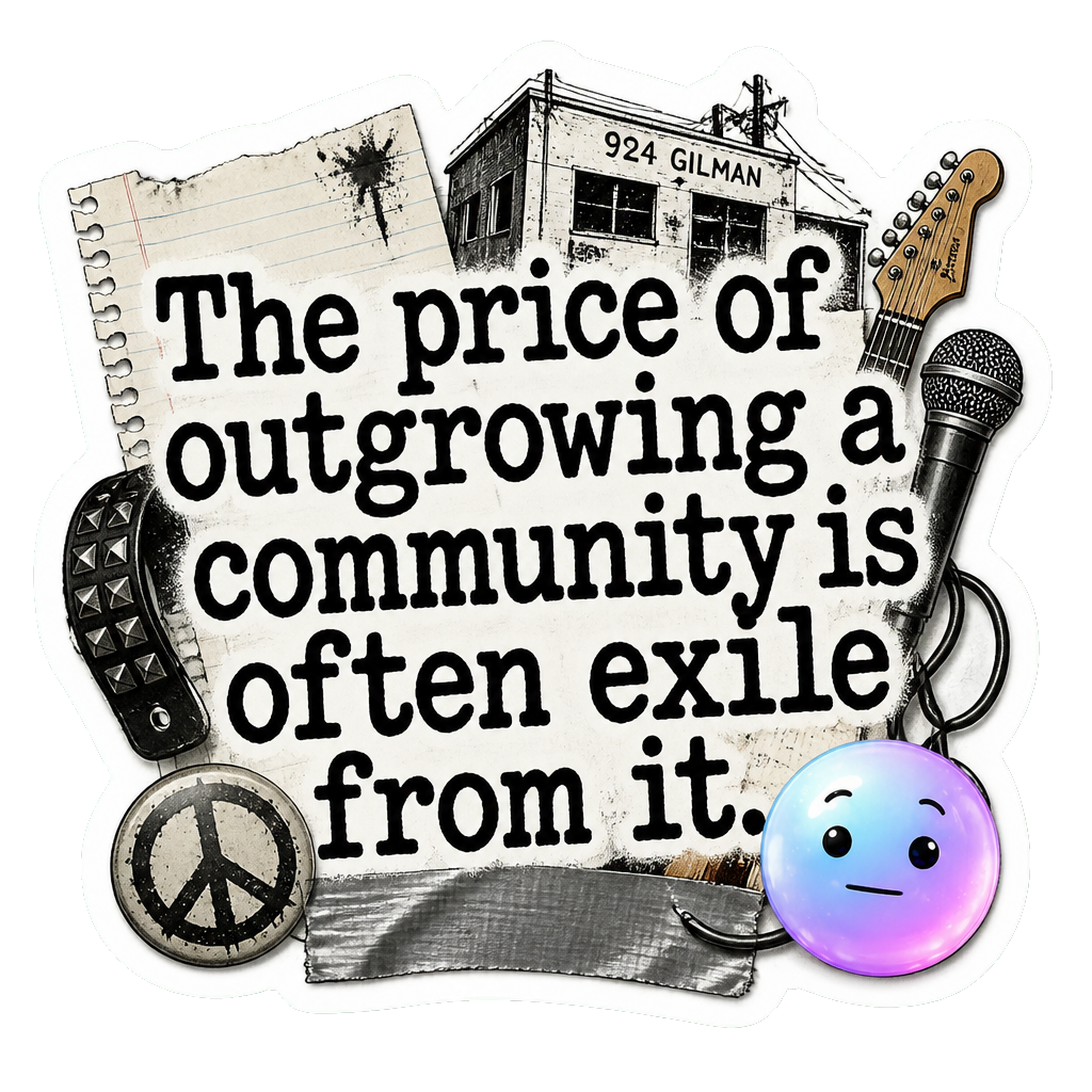 The price of outgrowing a community is often exile from it.