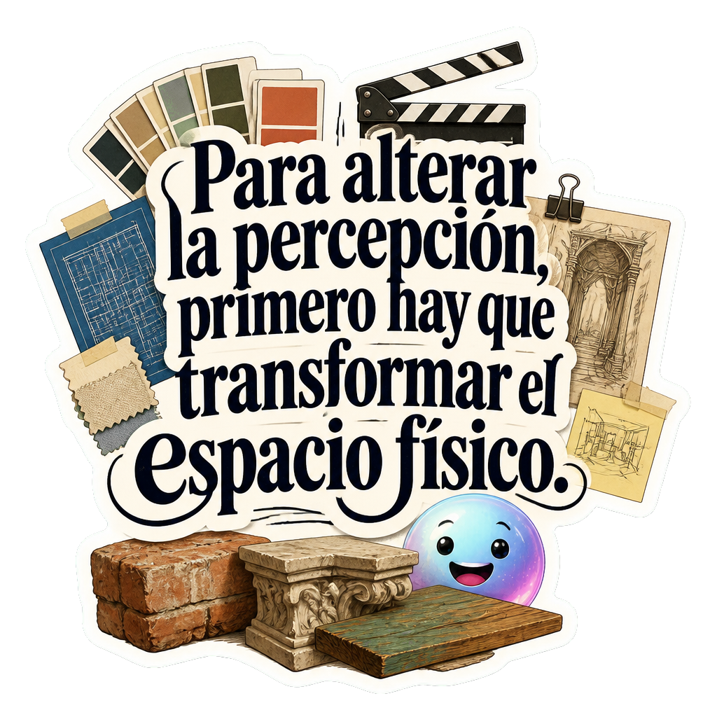 Para alterar la percepción, primero hay que transformar el espacio físico.