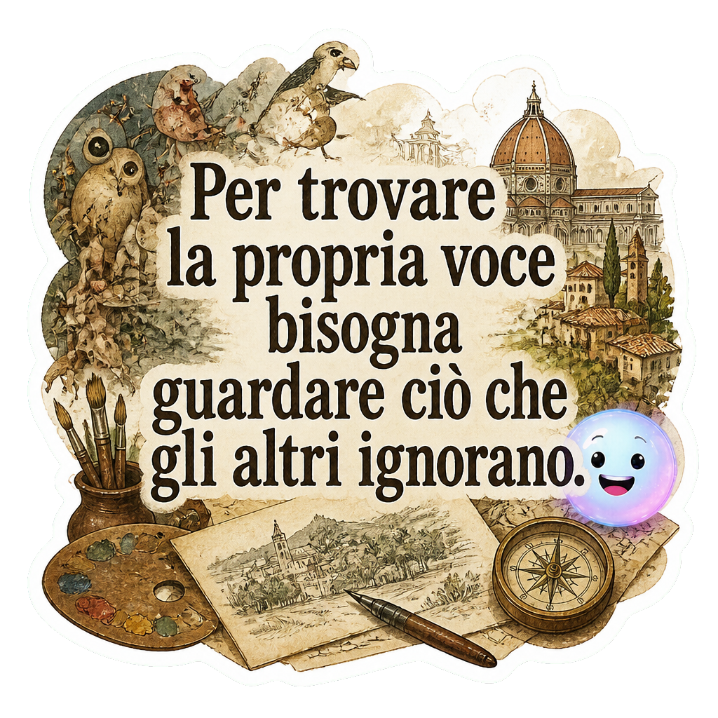 Per trovare la propria voce bisogna guardare ciò che gli altri ignorano.