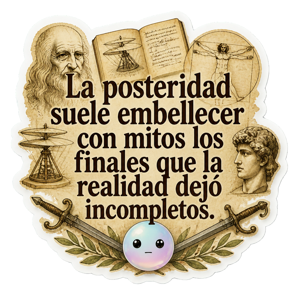 La posteridad suele embellecer con mitos los finales que la realidad dejó incompletos.